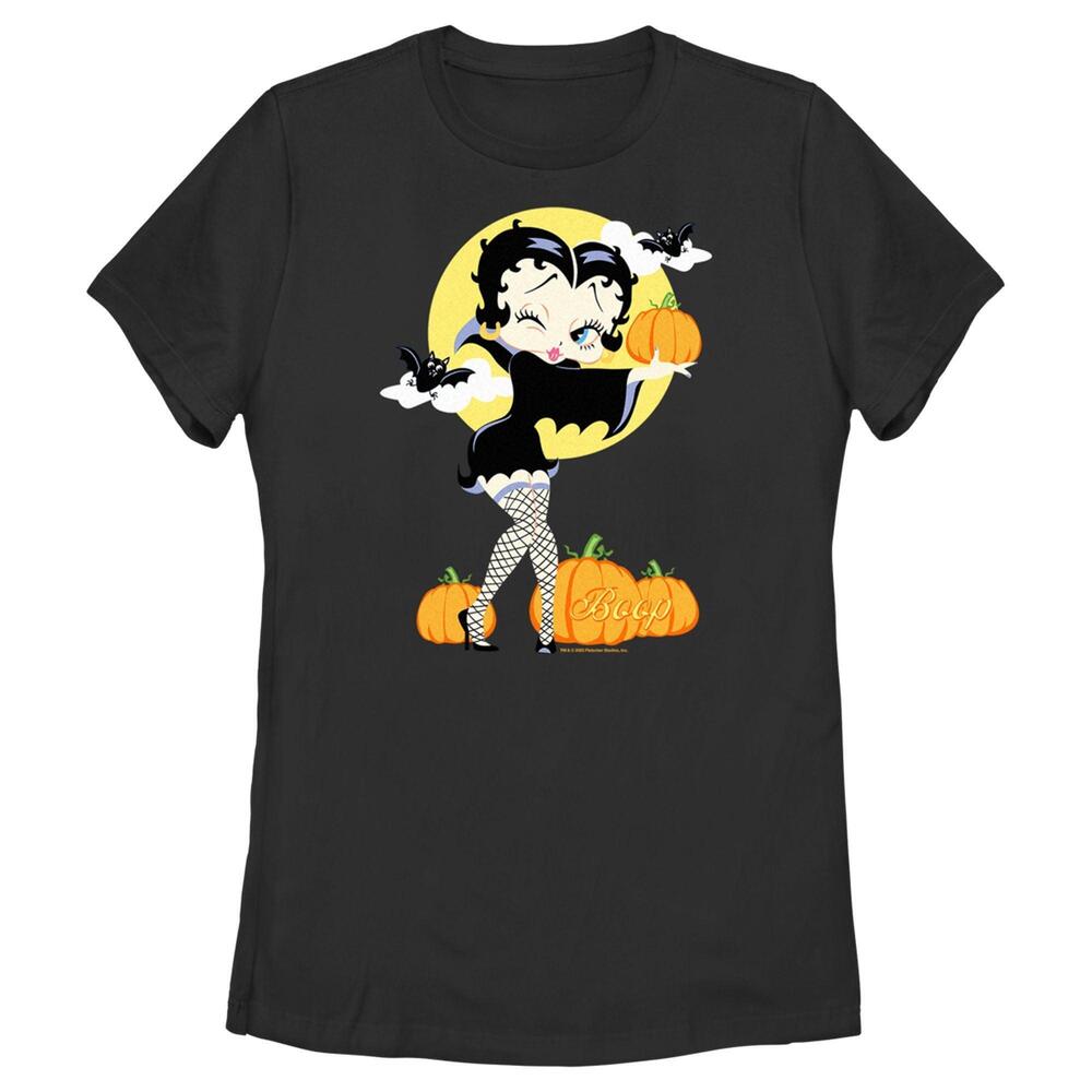 Womens Betty Boop Halloween Pumpkins Tshirt